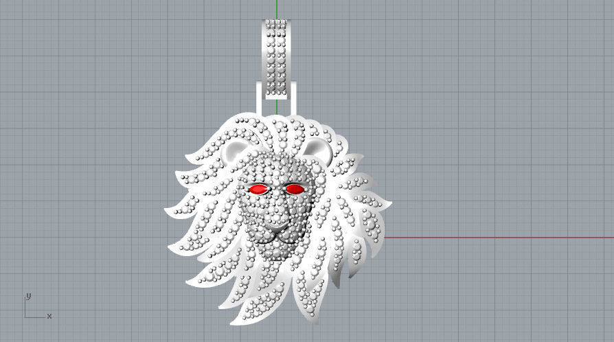 LION PENDANT 3D print model_1
