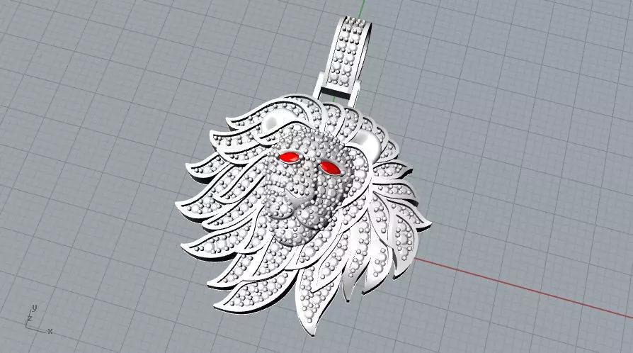 LION PENDANT 3D print model_0