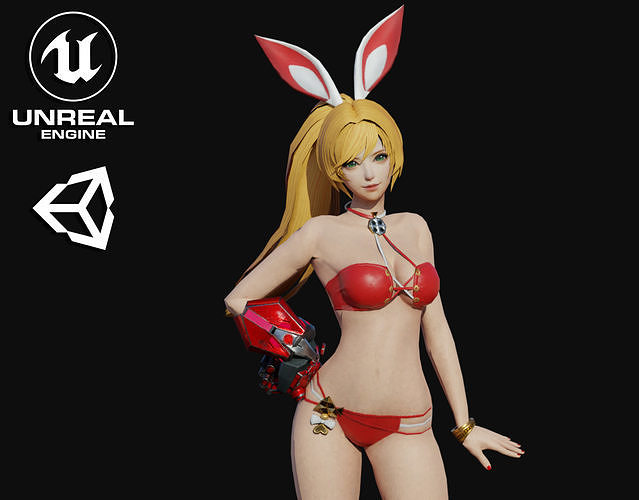 Beatrix Girl Low-poly 3D model
