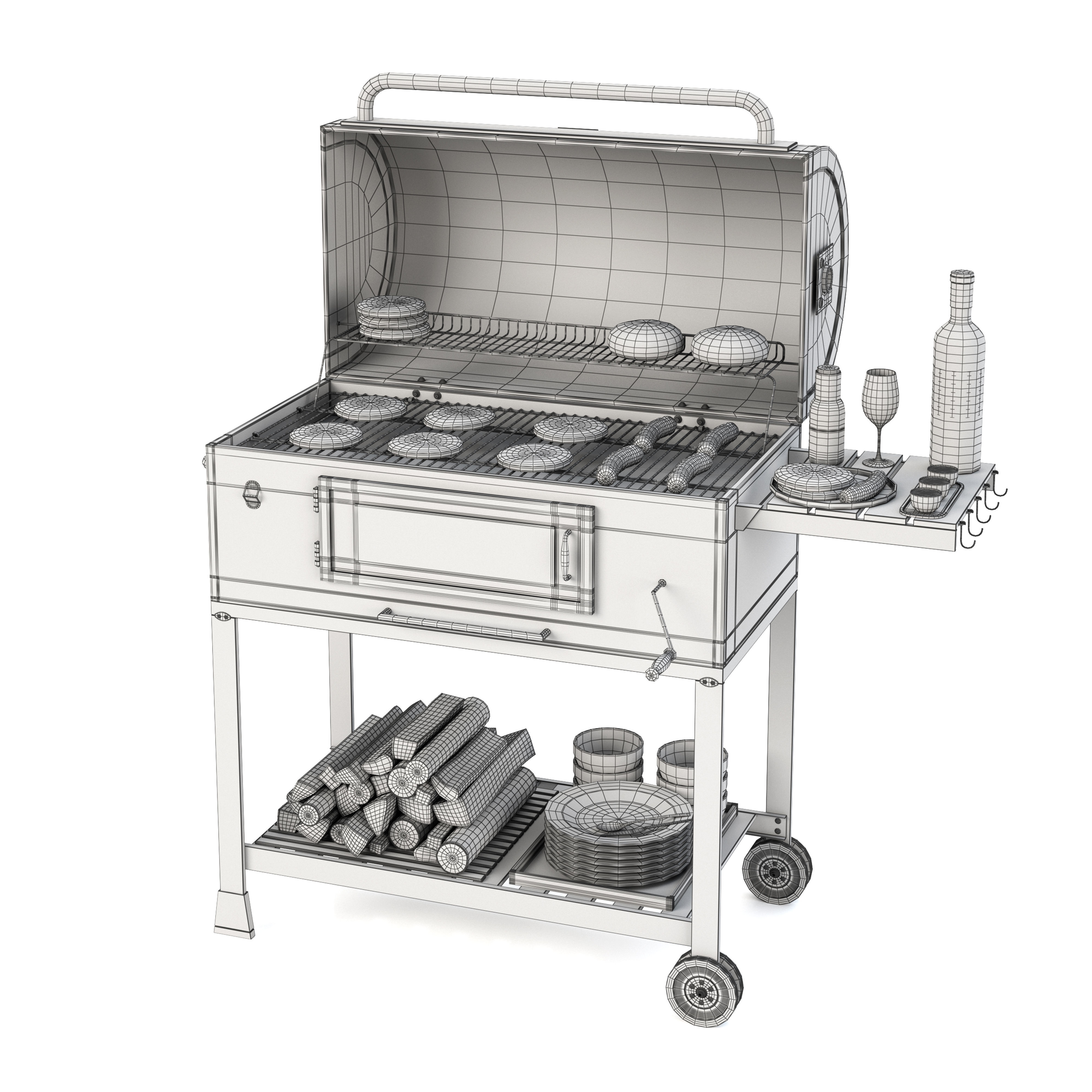 Barbecue 08 3D model_5