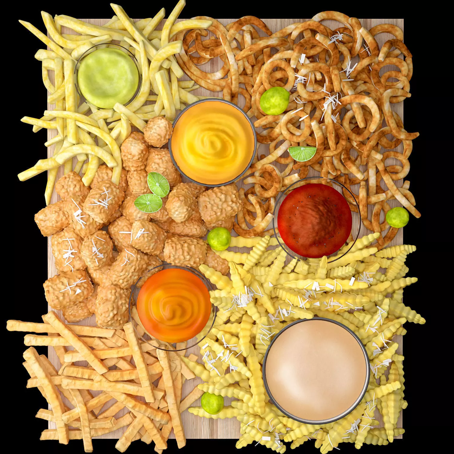 Fastfood Fries Snack Set  3D model_0