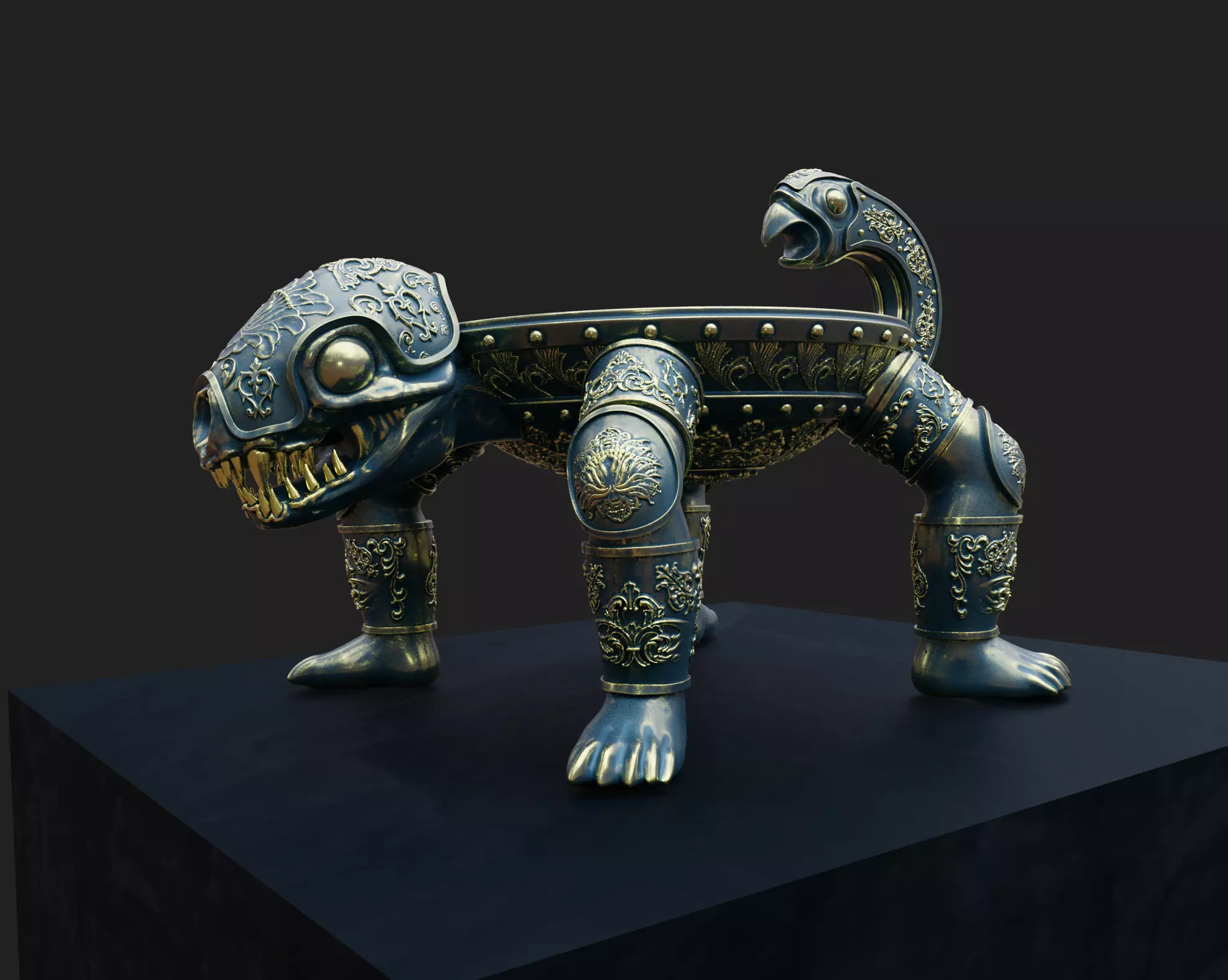 Scythian Bowl Monster 3D model