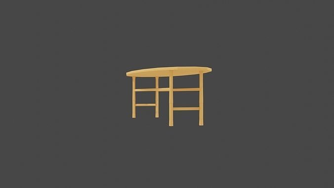 Simplistic Oval Table Free 3D model