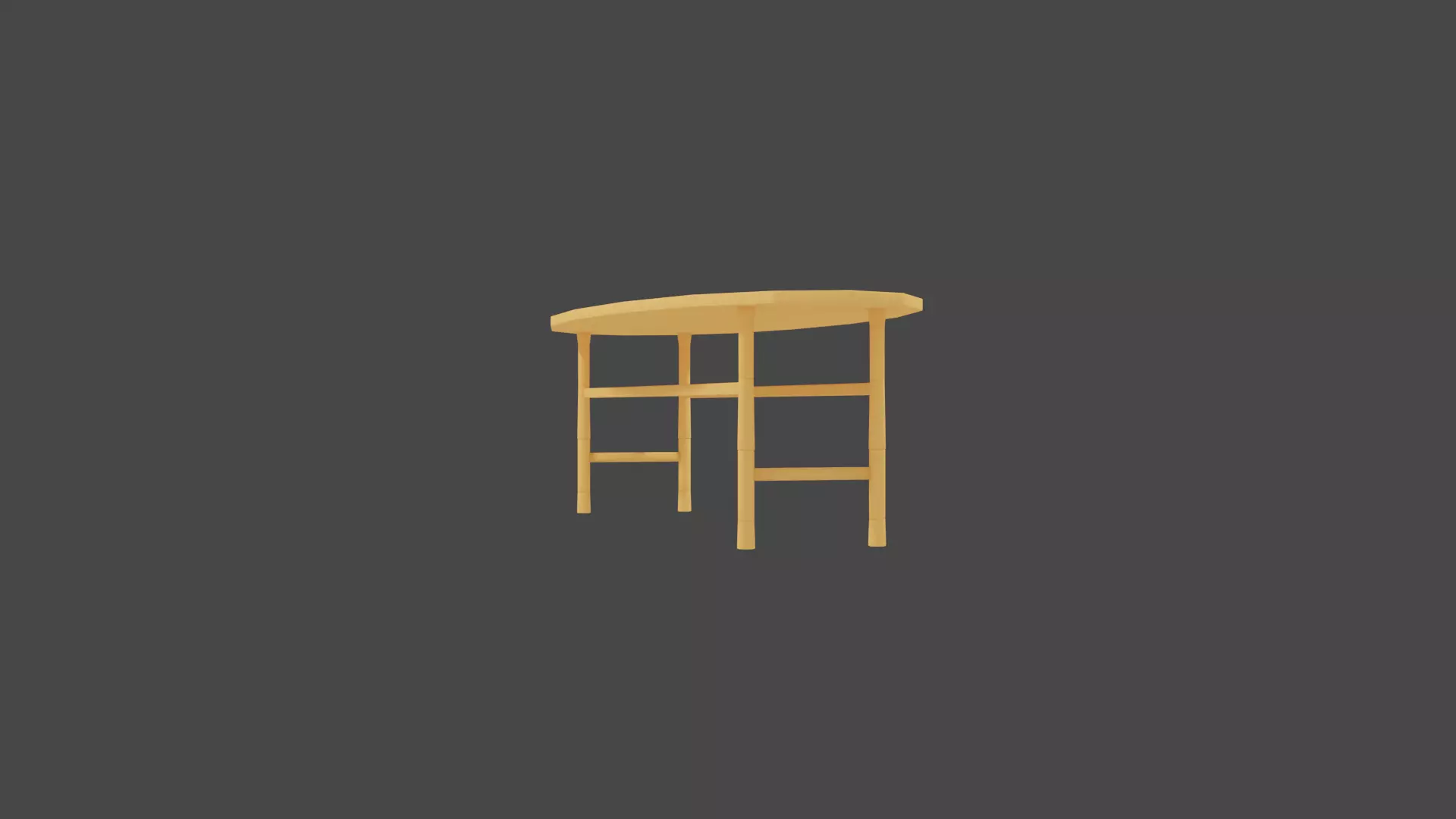 Simplistic Oval Table Free 3D model