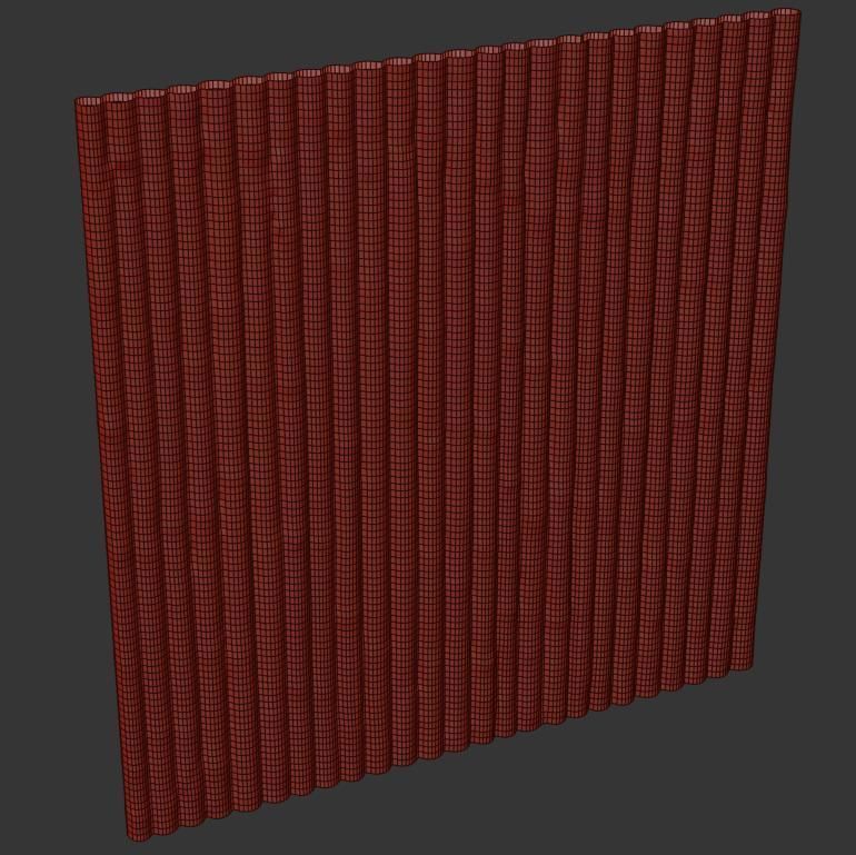 Ultra realistic  bamboo wall geometry  3D model_7