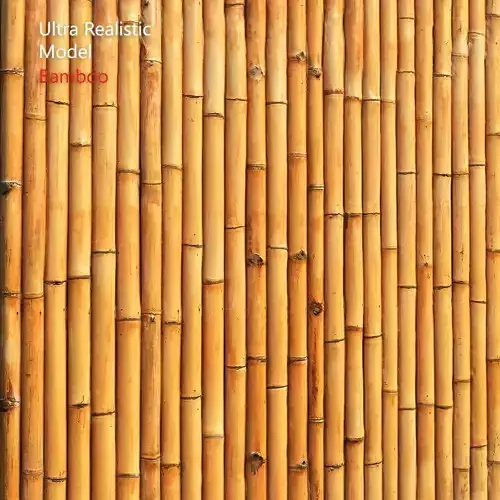 Ultra realistic  bamboo wall geometry 