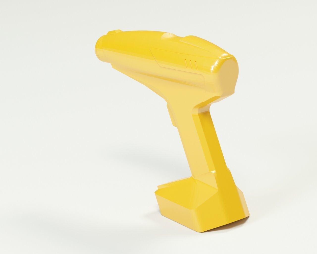 Cordless drill concept or a sci-fi laser gun low-poly Low-poly 3D model_8