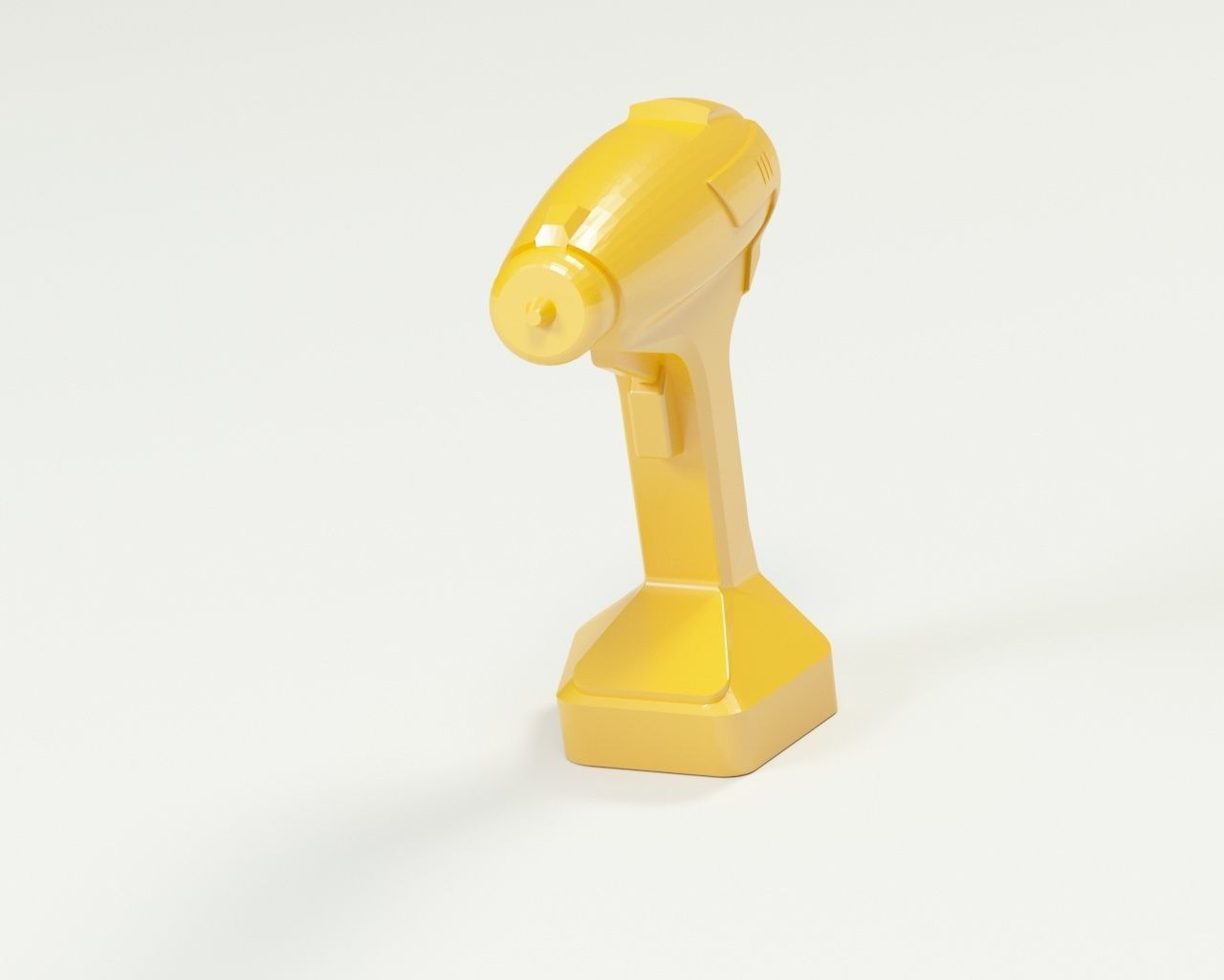 Cordless drill concept or a sci-fi laser gun low-poly Low-poly 3D model_14