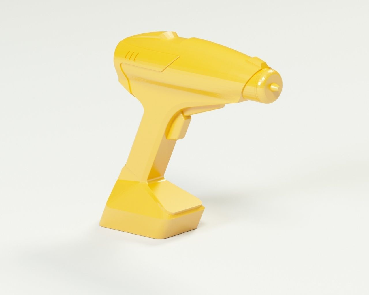 Cordless drill concept or a sci-fi laser gun low-poly Low-poly 3D model_17