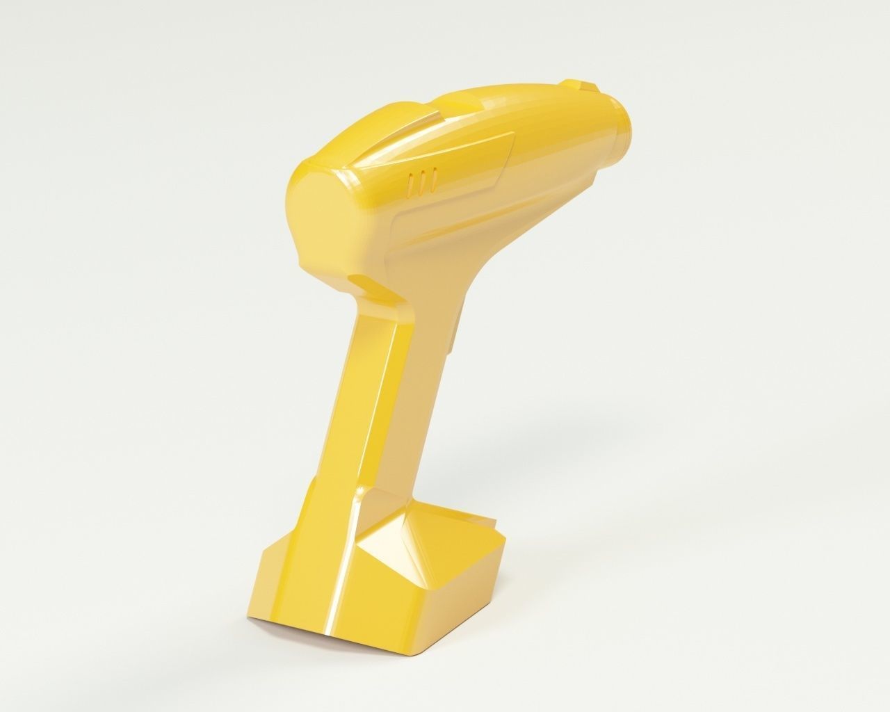 Cordless drill concept or a sci-fi laser gun low-poly Low-poly 3D model_4