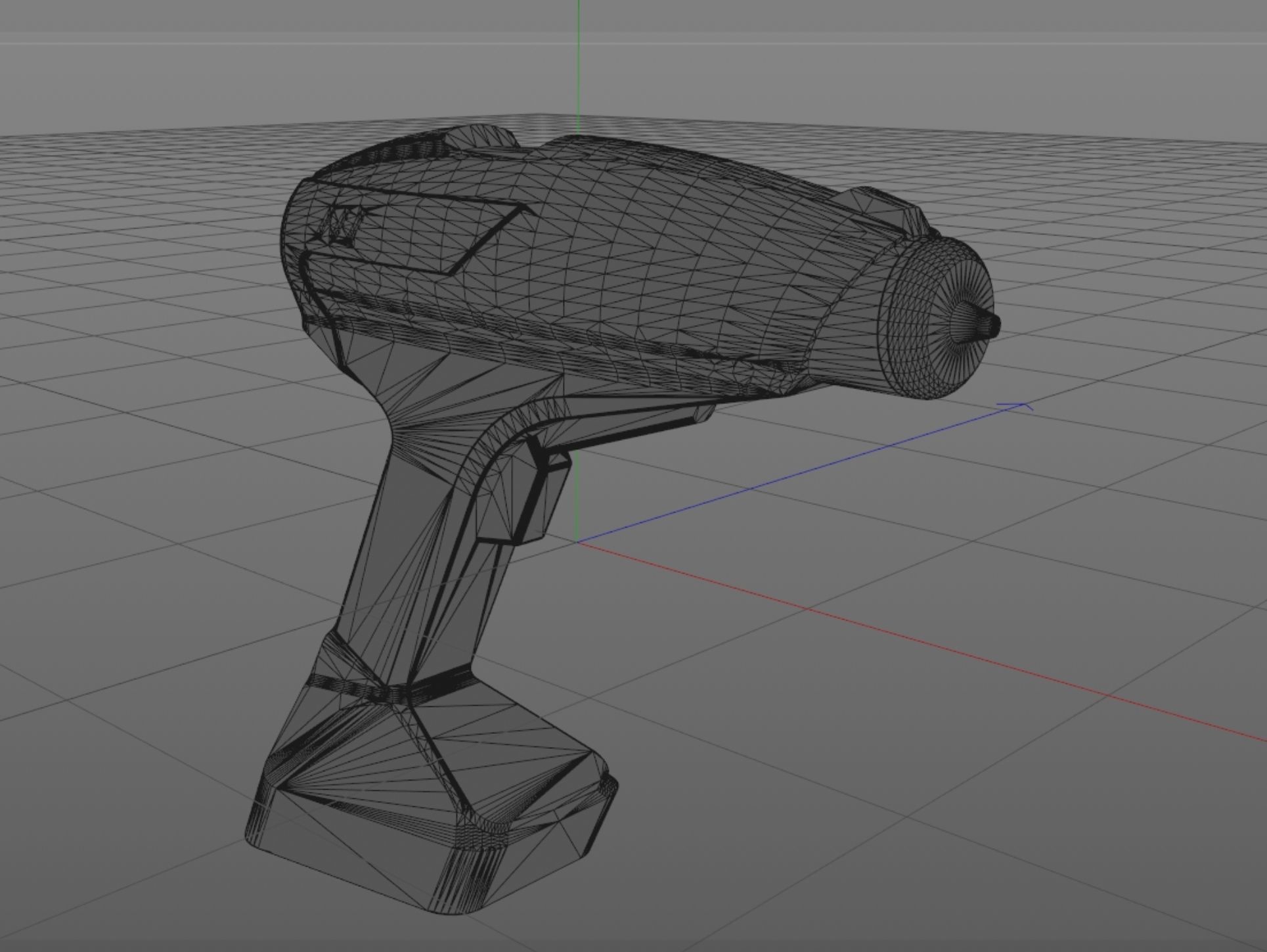 Cordless drill concept or a sci-fi laser gun low-poly Low-poly 3D model_19
