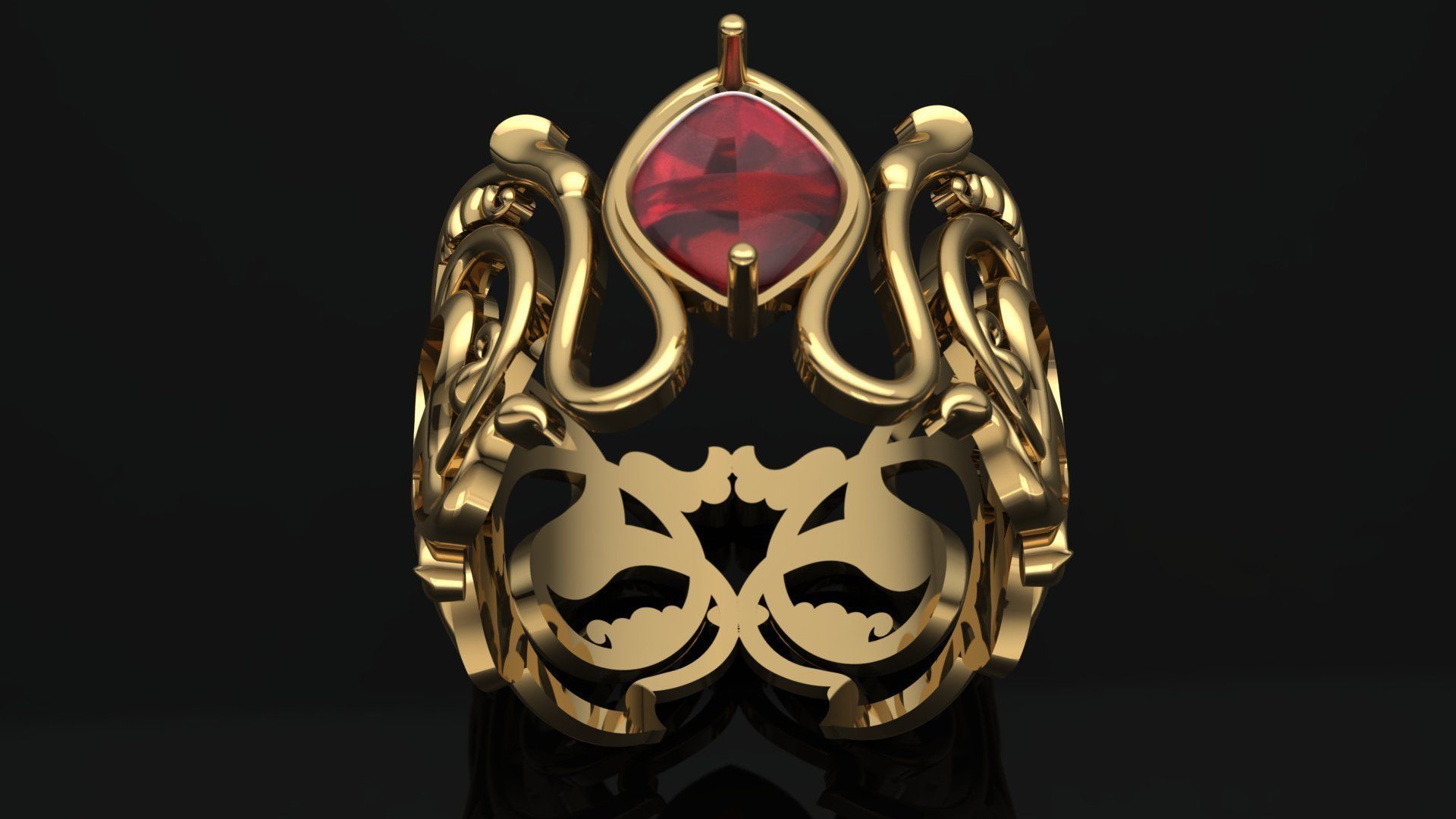 eslimi design ring 3D print model_3