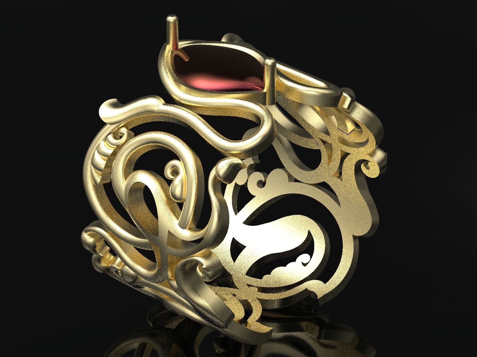 eslimi design ring 3D print model_2