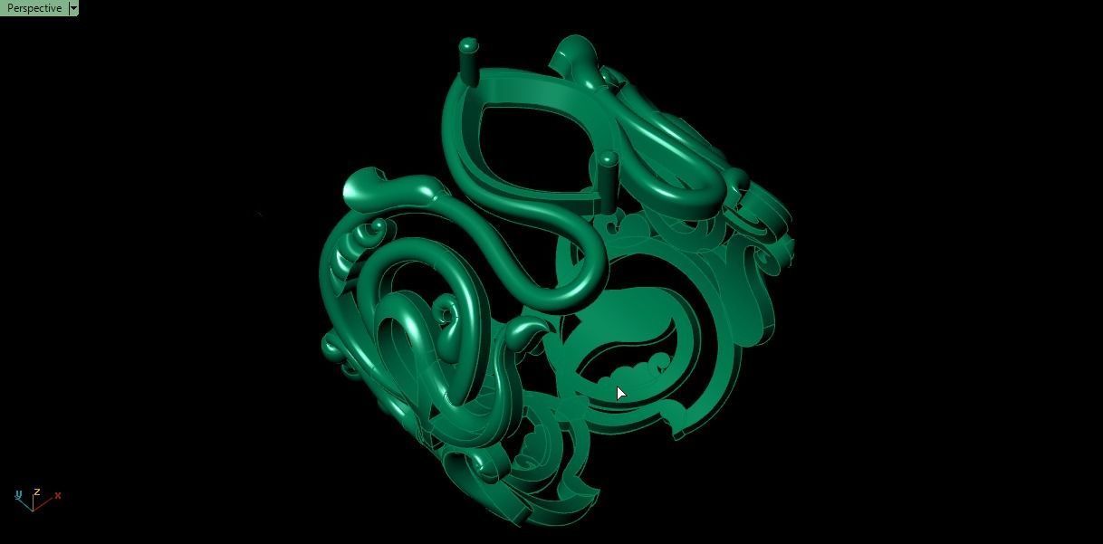 eslimi design ring 3D print model_17