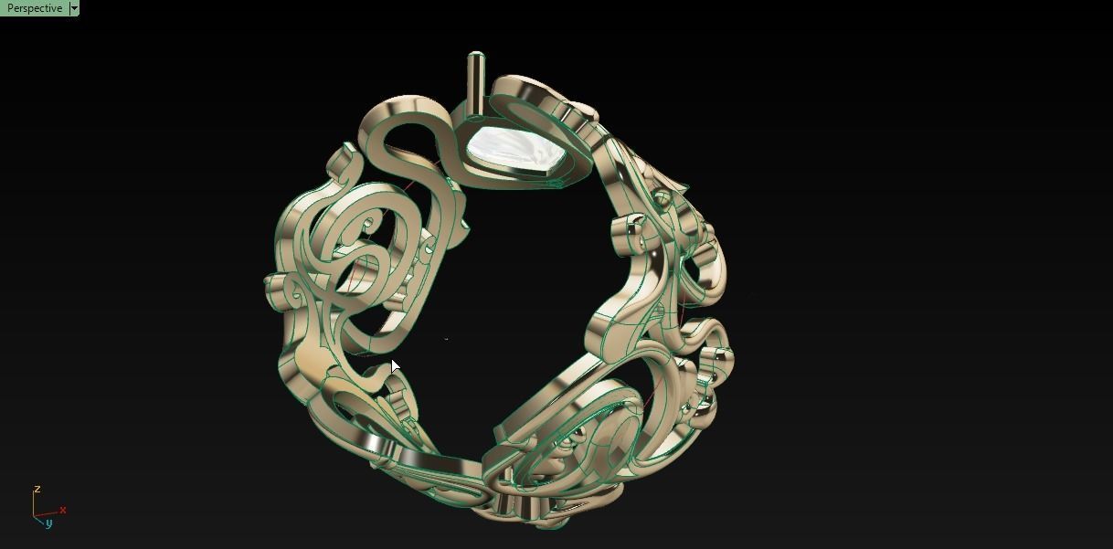 eslimi design ring 3D print model_9