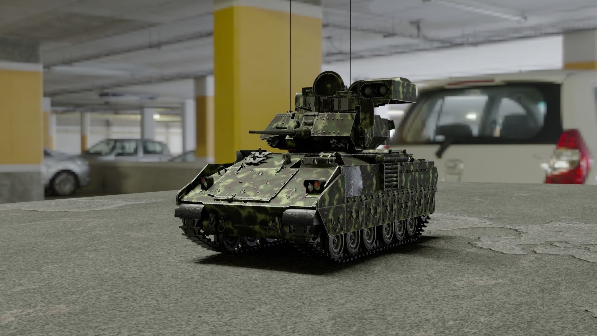 M2 bradley 3D model_9
