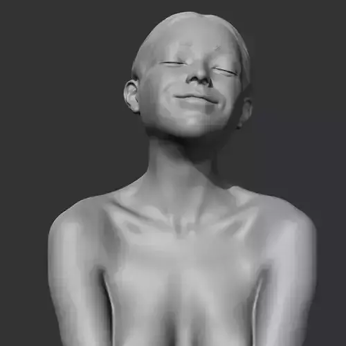 HD girl bust C 3D print model