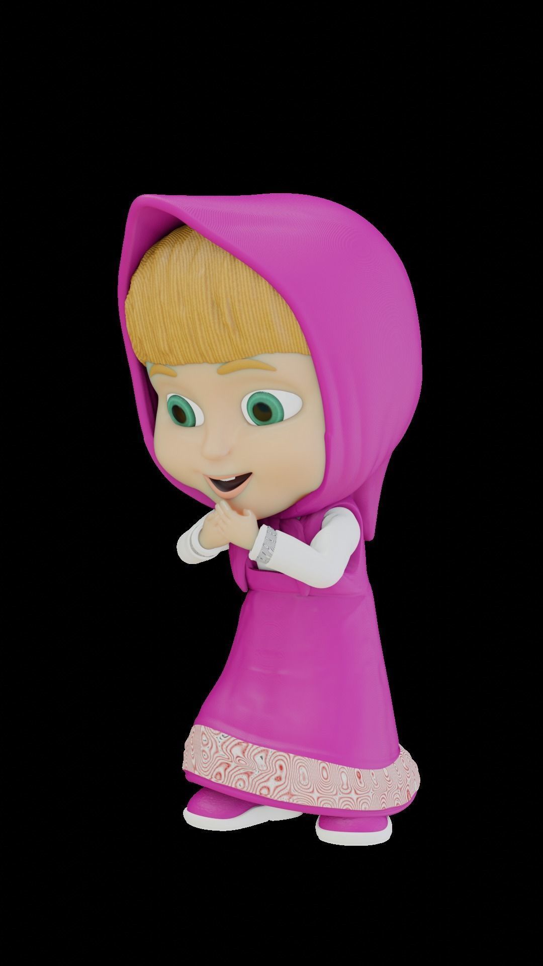 Masha and bear 3D print model_1
