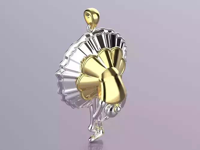 Ballet pendant 01 3D print model