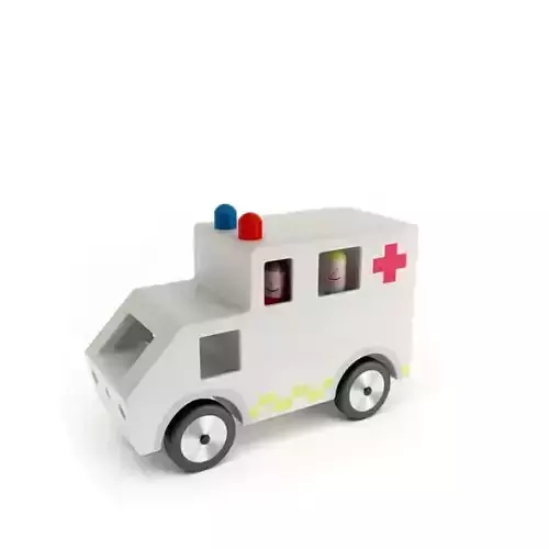 White Ambulance Toy