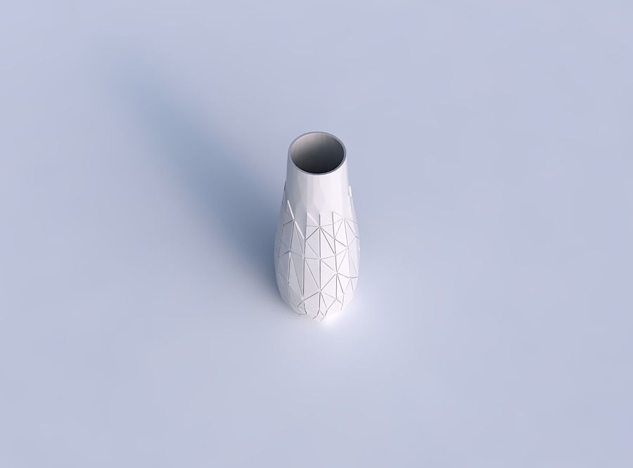 Vase with partial random triangle plates 3D print model_1