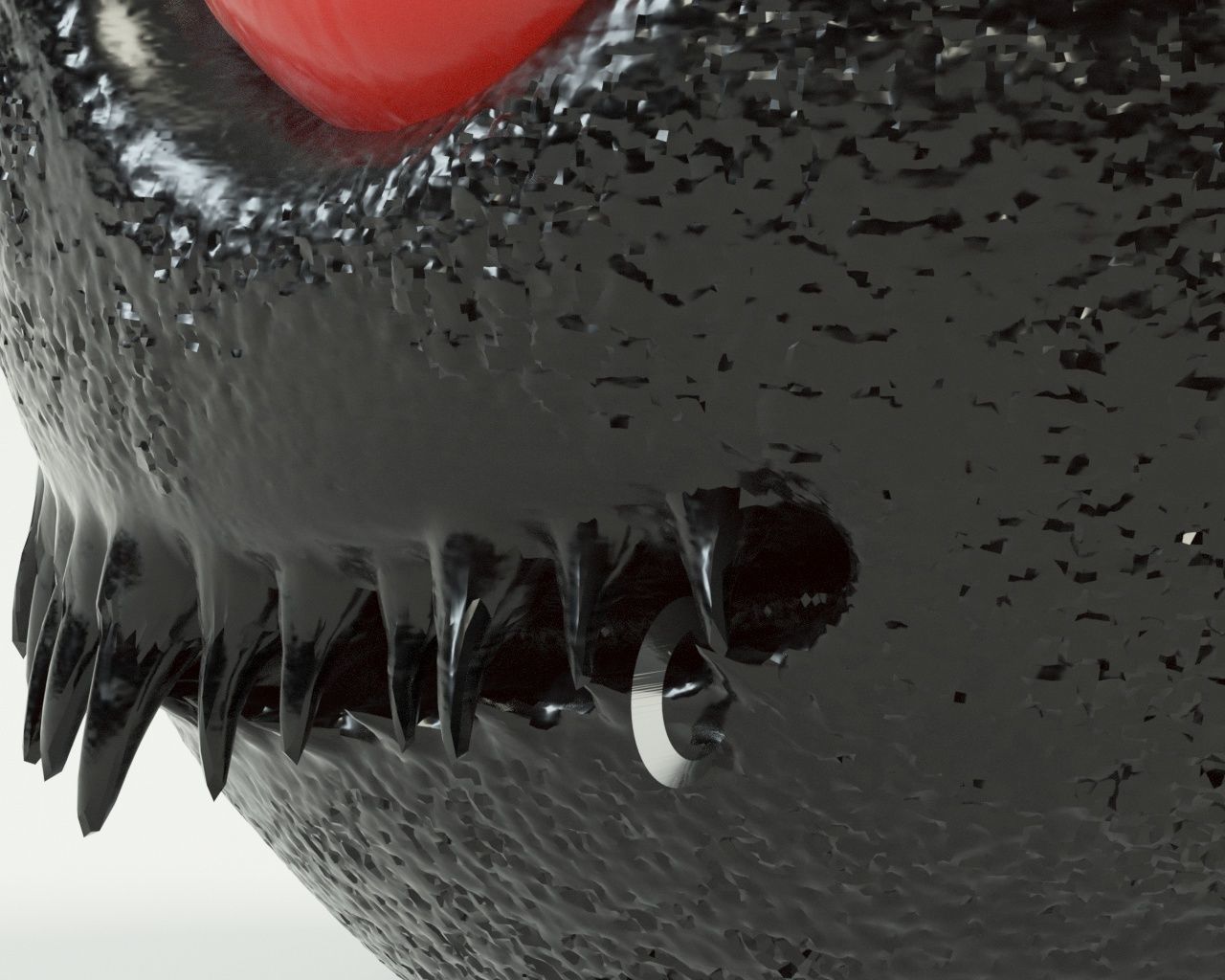 Smiley monster creature character 3D model_10