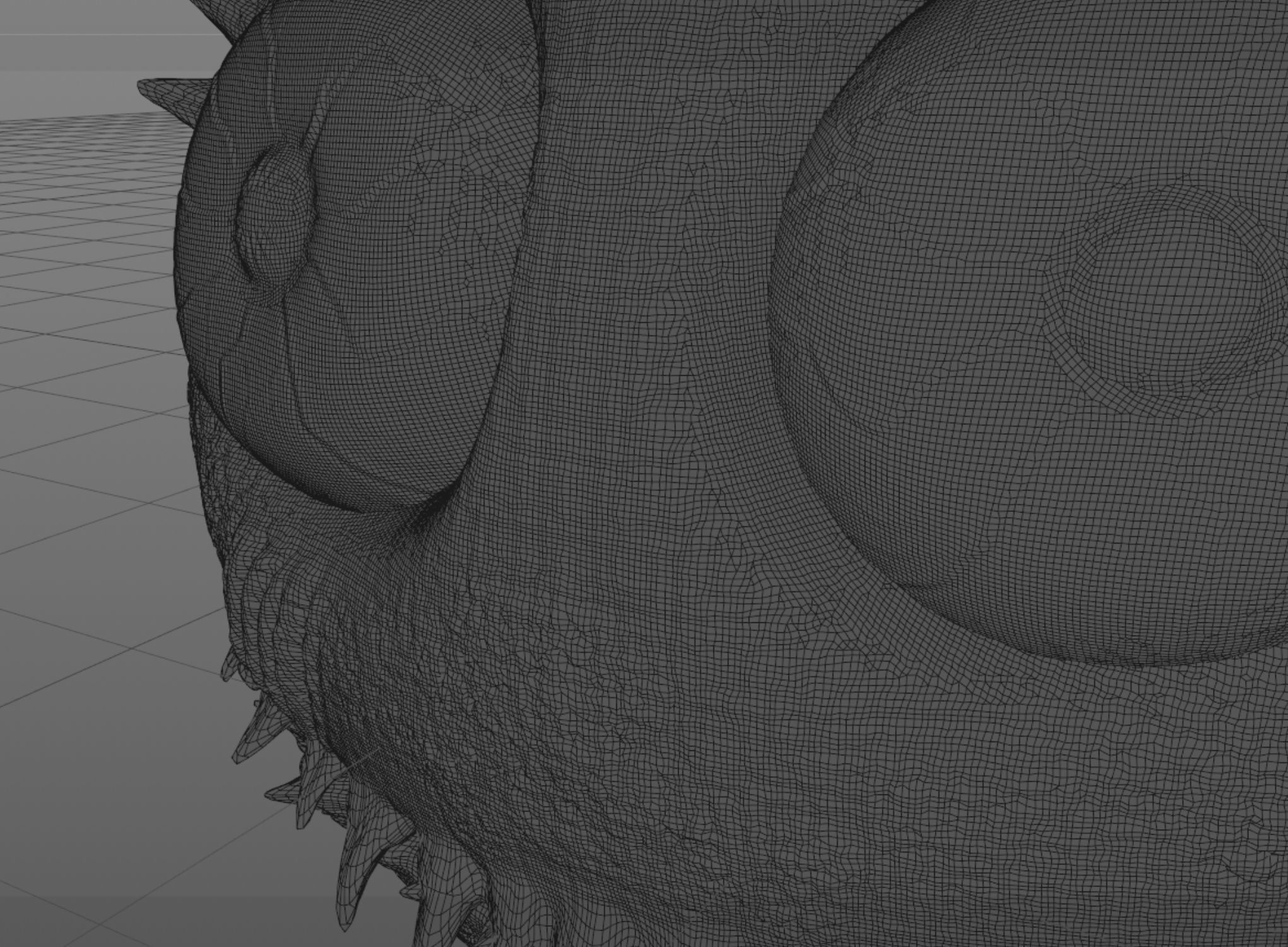 Smiley monster creature character 3D model_13