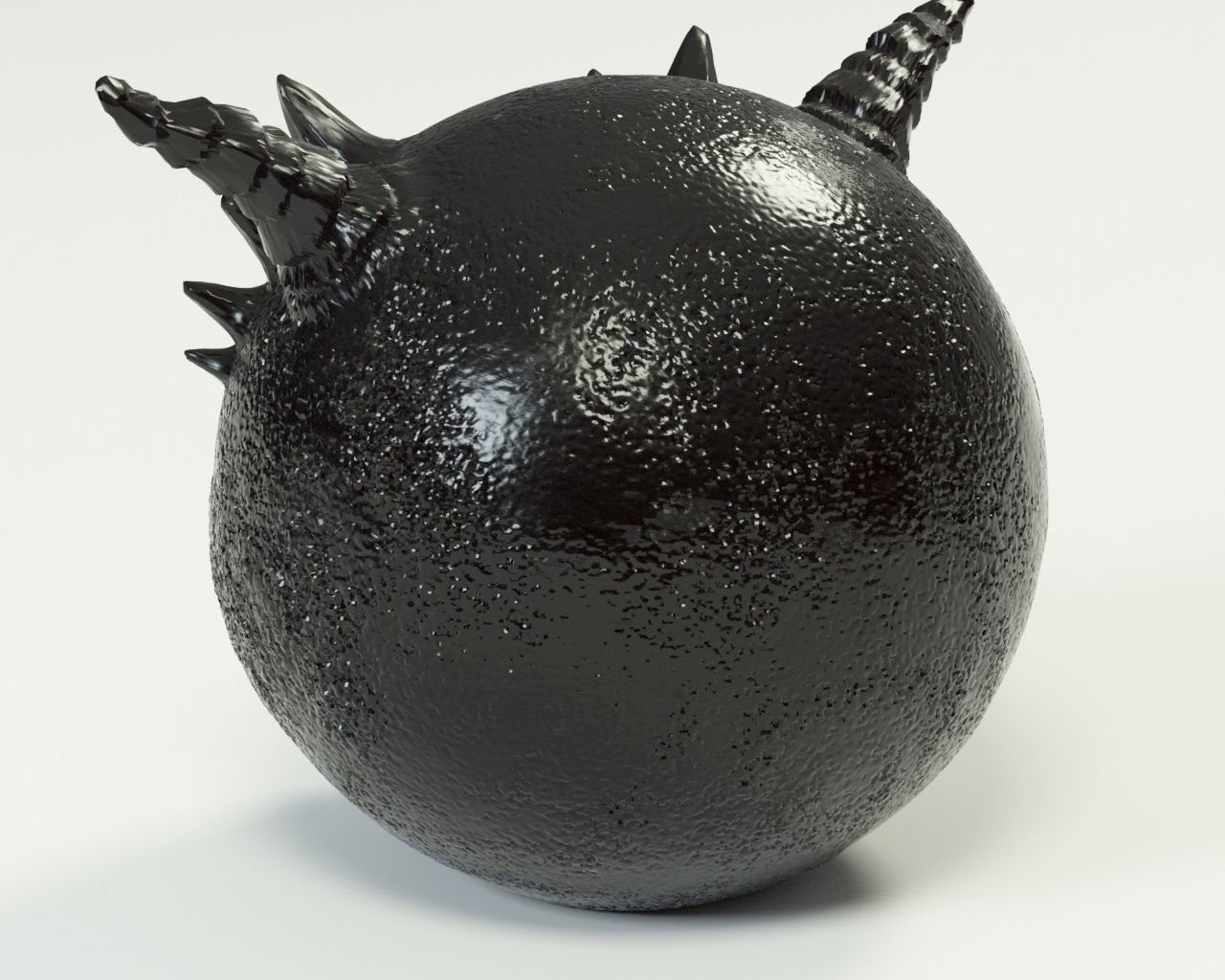 Smiley monster creature character 3D model_6