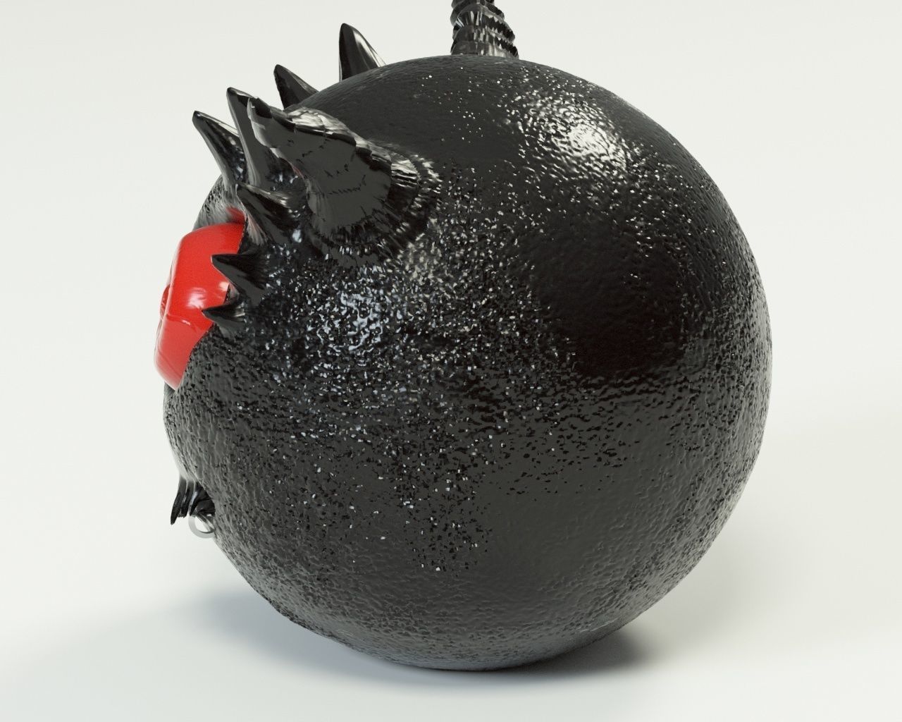 Smiley monster creature character 3D model_7