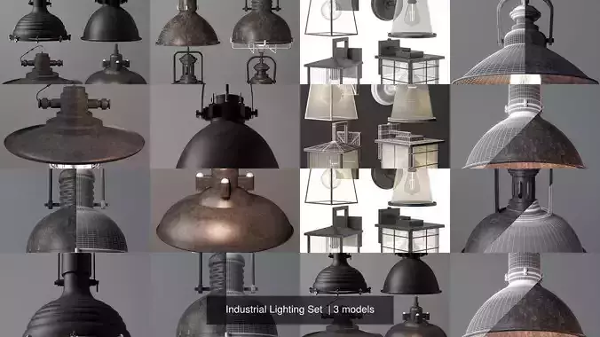 Industrial Lighting Set 