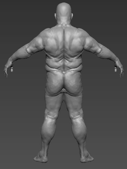 fat man base mesh 3D model_3