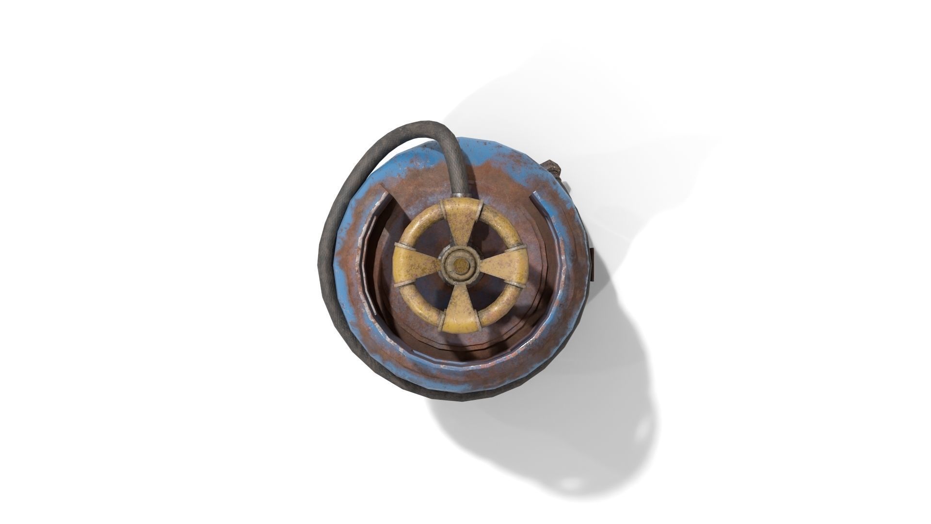 Welding Torch Gas Cylinder Low-poly 3D model_4