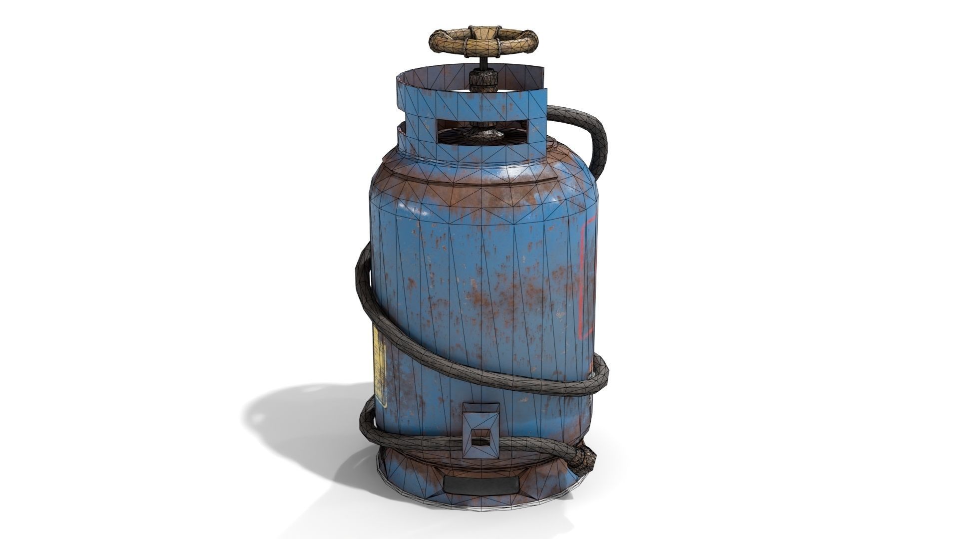 Welding Torch Gas Cylinder Low-poly 3D model_13