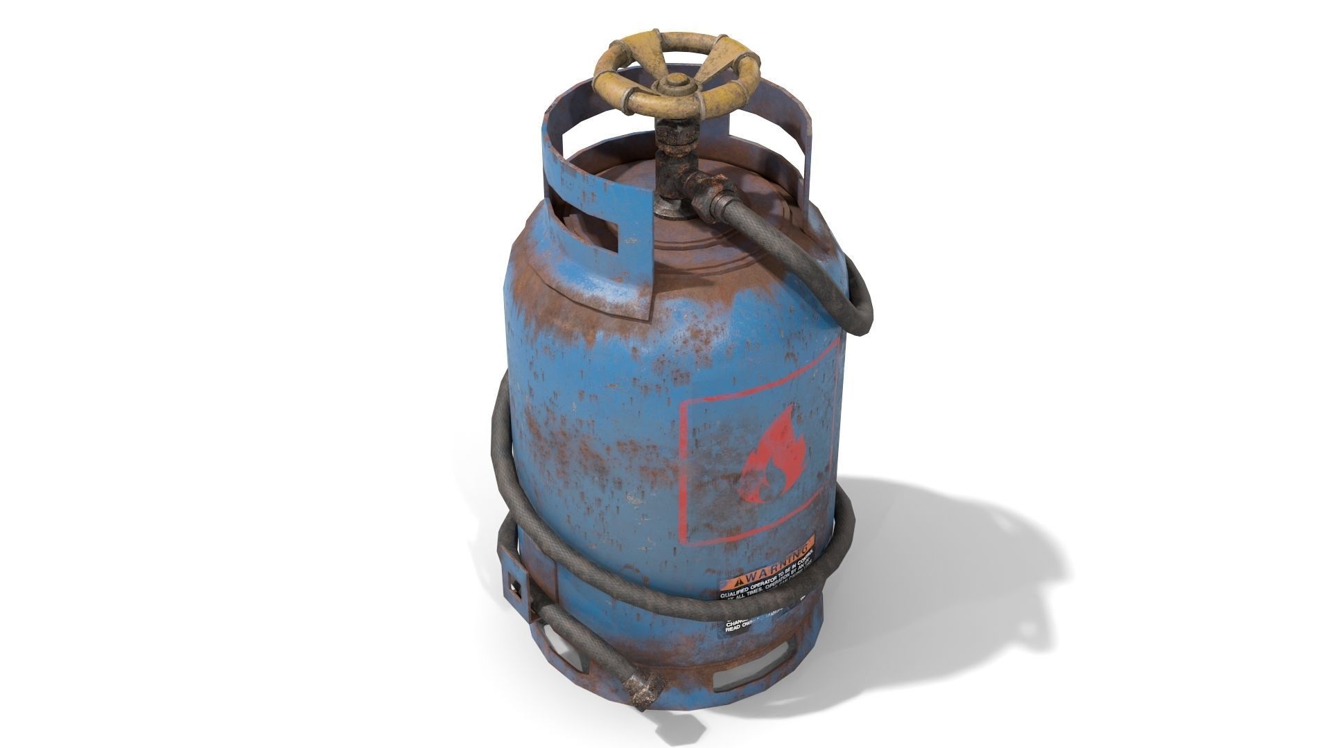 Welding Torch Gas Cylinder Low-poly 3D model_8