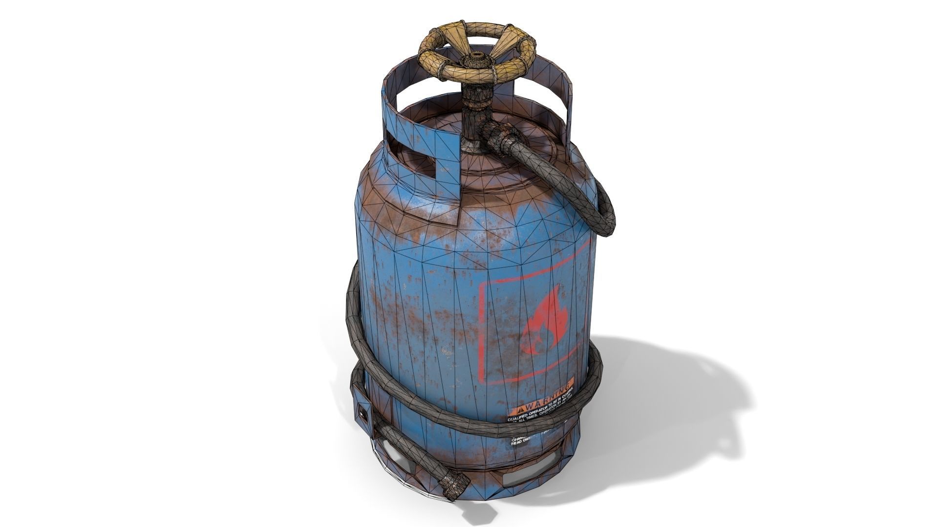 Welding Torch Gas Cylinder Low-poly 3D model_18