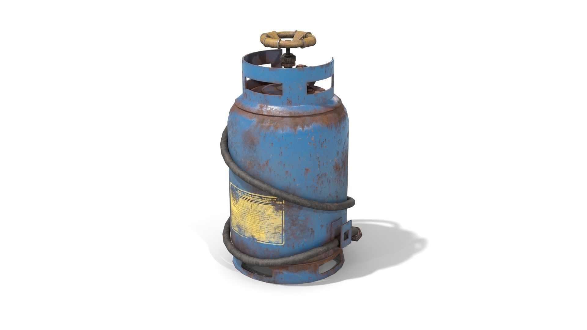 Welding Torch Gas Cylinder Low-poly 3D model_1