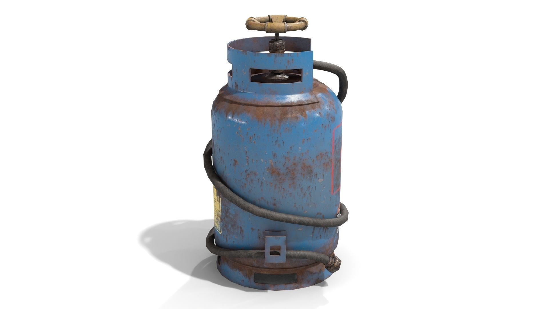 Welding Torch Gas Cylinder Low-poly 3D model_3