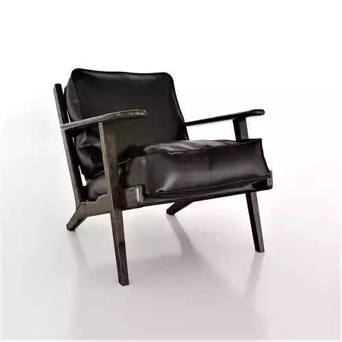 Brooks Lounge Chair - Black Leather