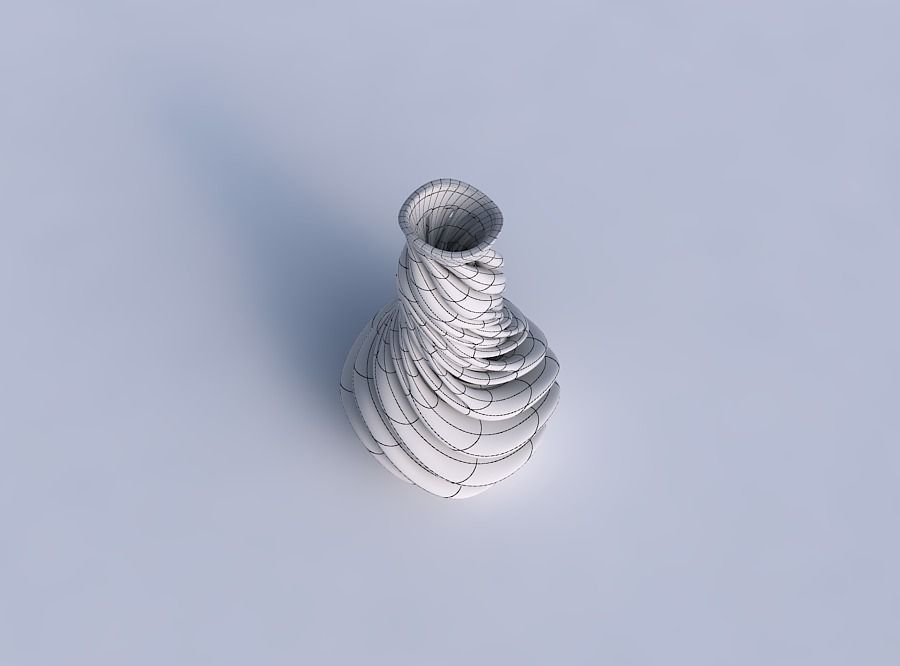 Vase with medium intertwining lines very twisted and tapered ... 3D print model_6