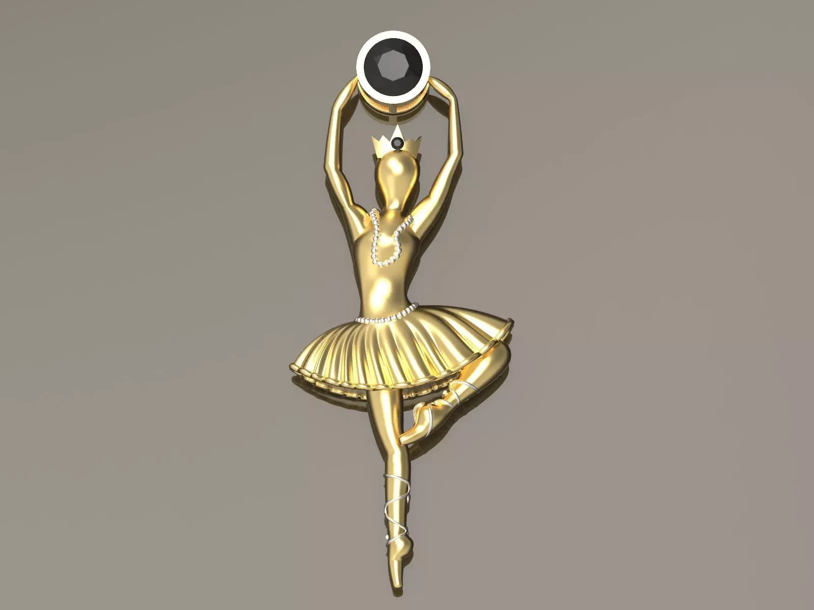 Ballet pendant 02 3D print model_0