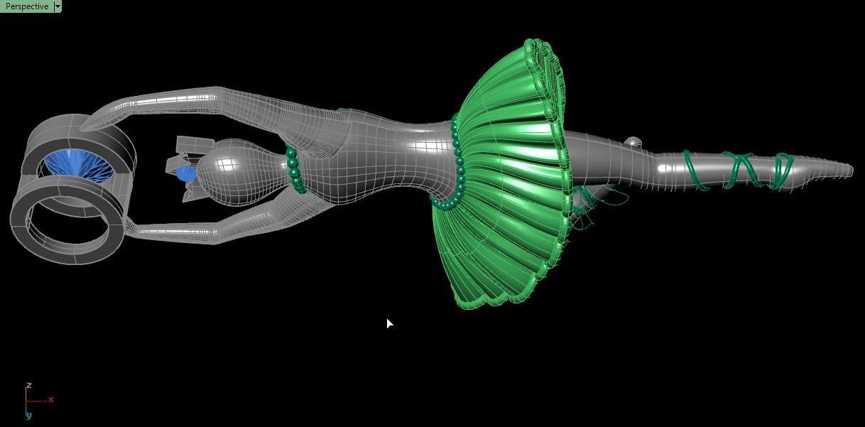 Ballet pendant 02 3D print model_7