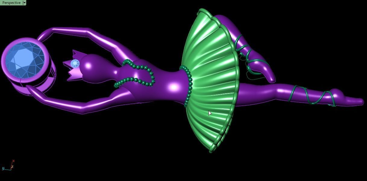 Ballet pendant 02 3D print model_15