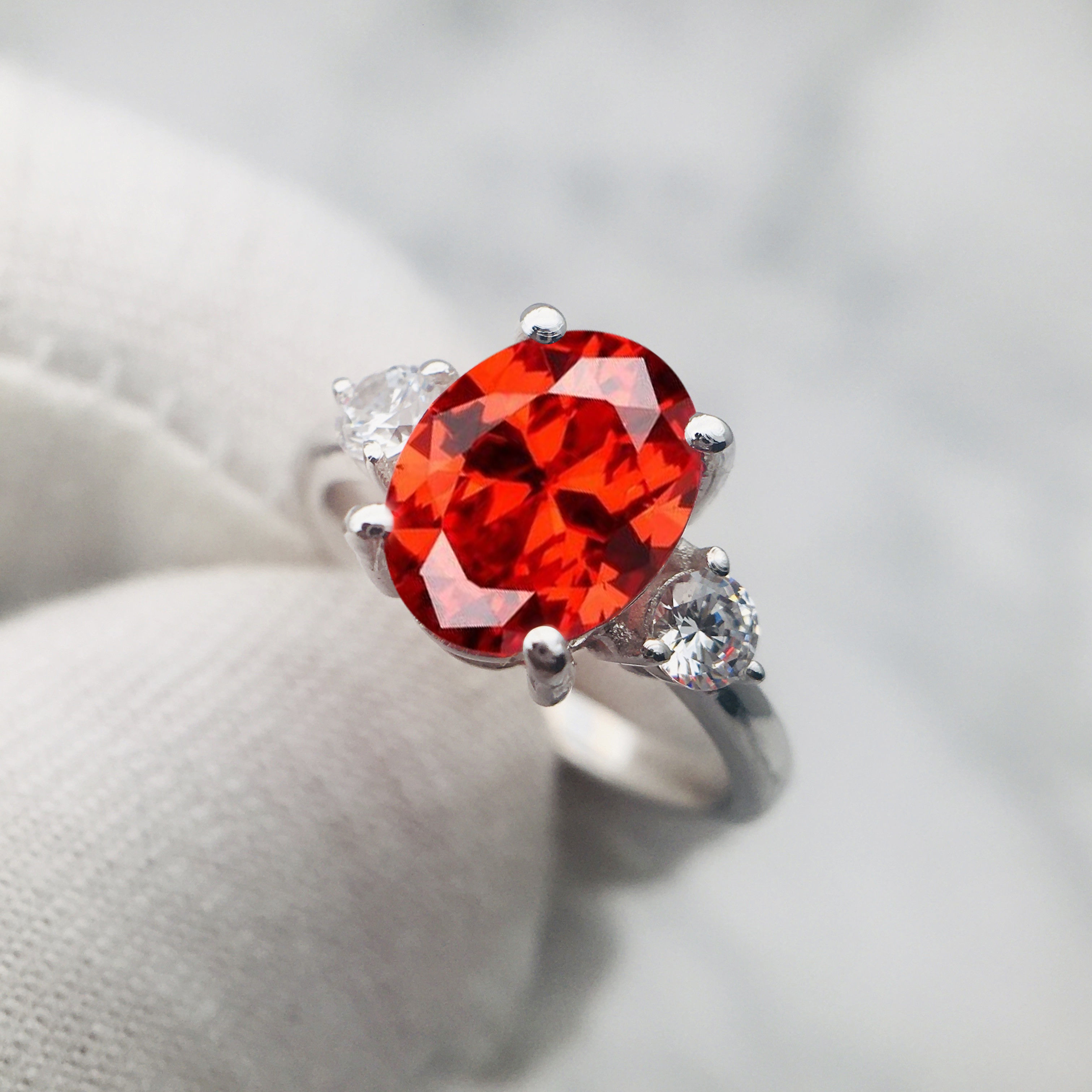 3DM Format Three stone engagement ring for her 3D print model_11