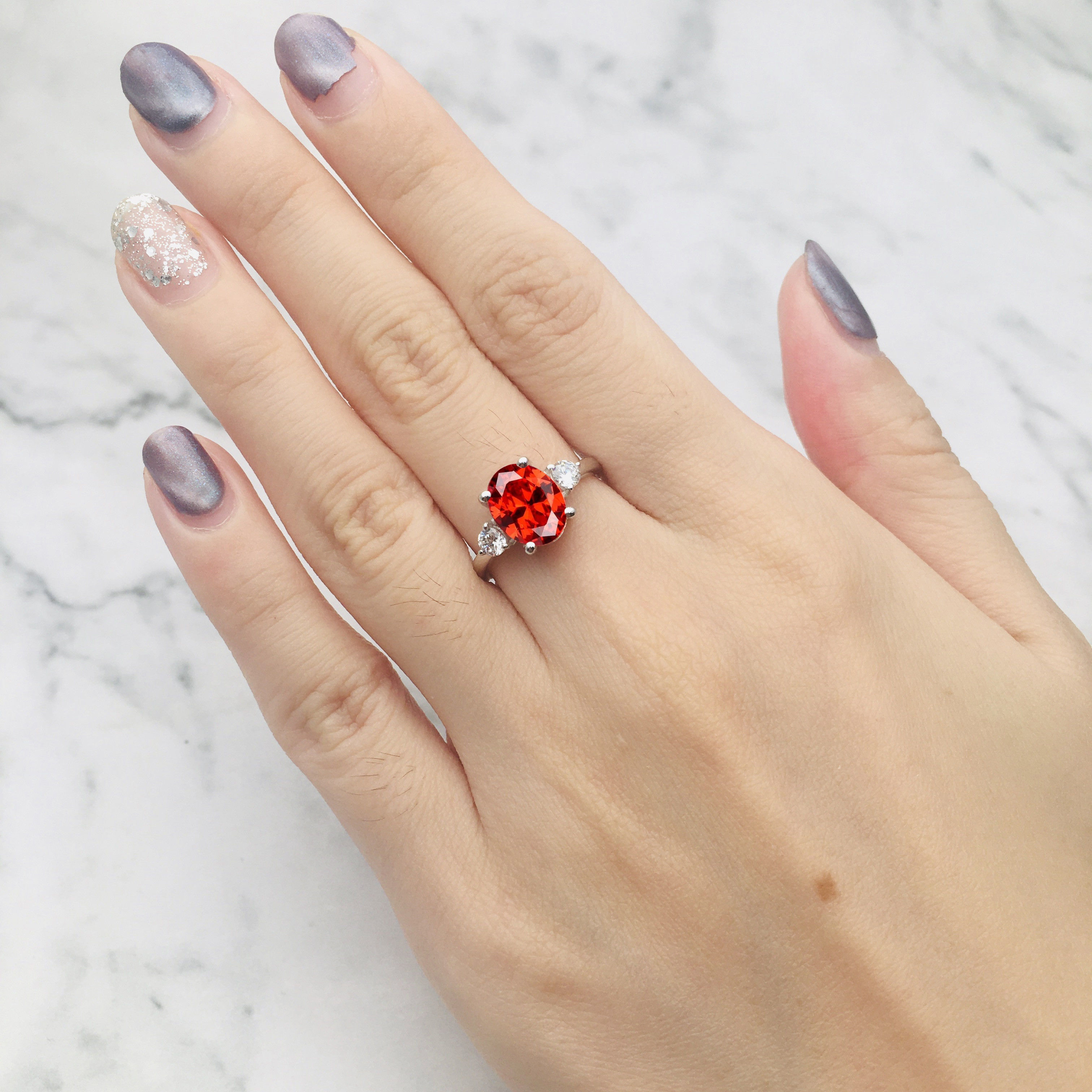 3DM Format Three stone engagement ring for her 3D print model_10