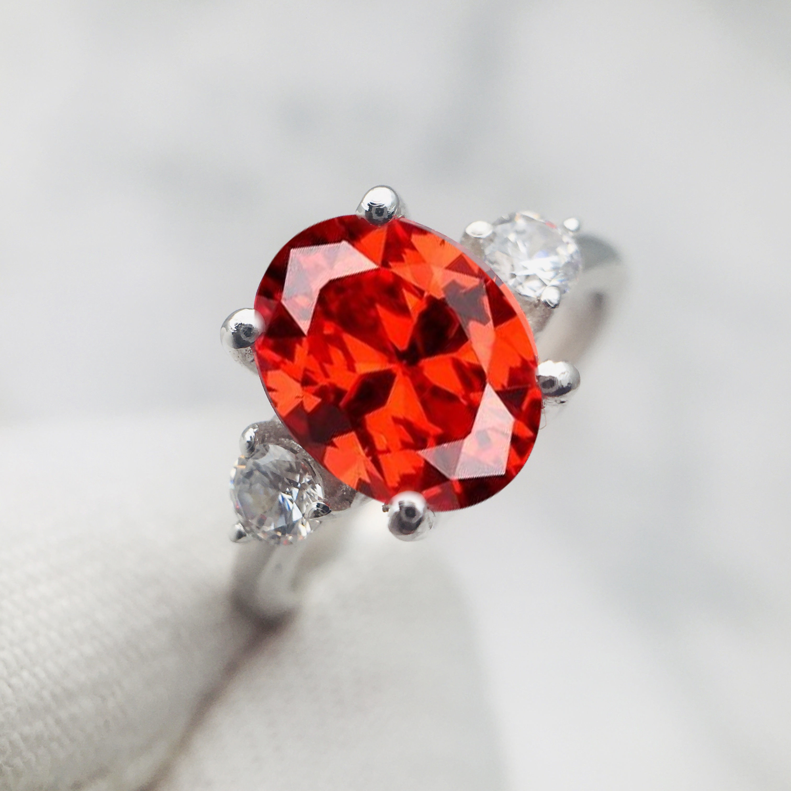 3DM Format Three stone engagement ring for her 3D print model_8