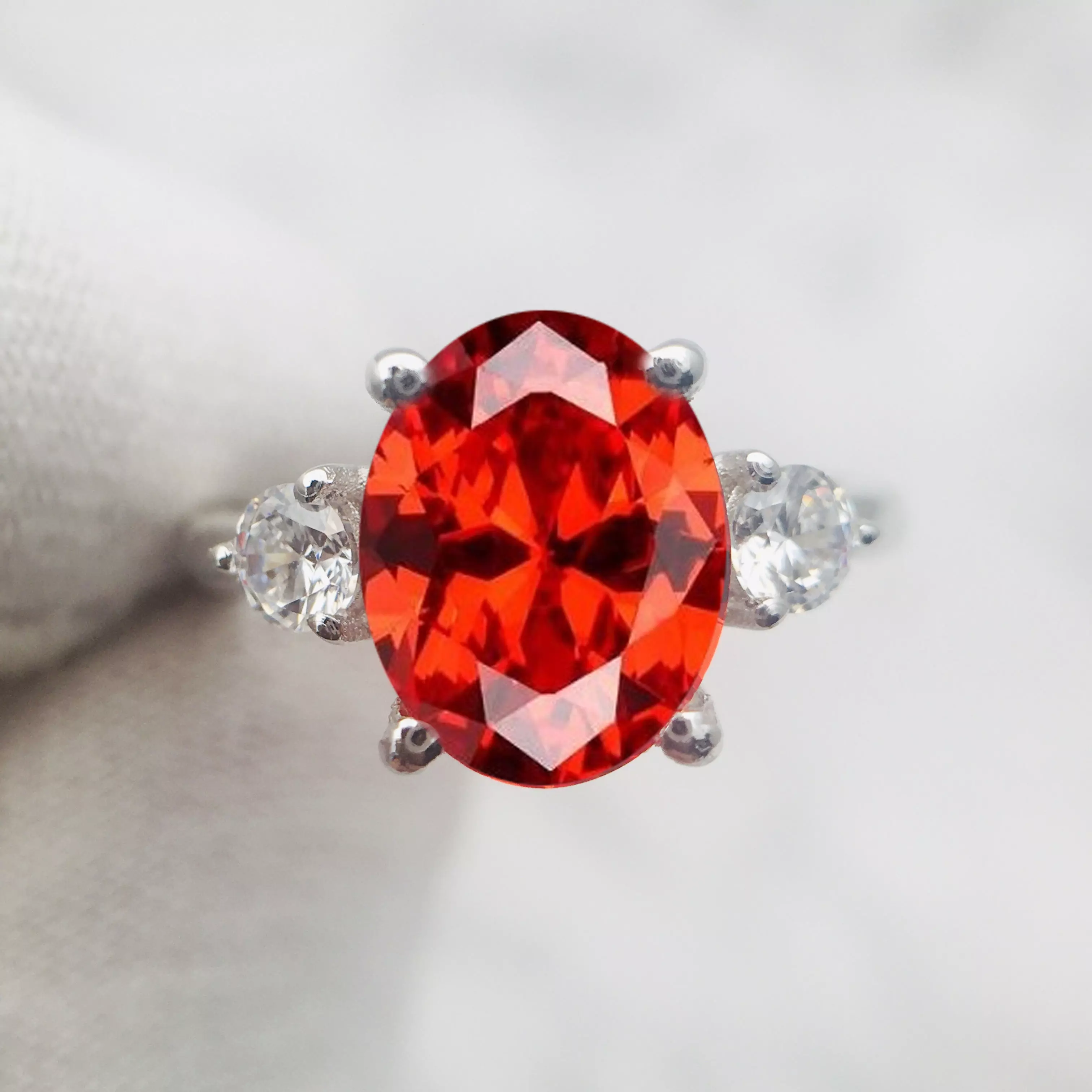 3DM Format Three stone engagement ring for her 3D print model_0