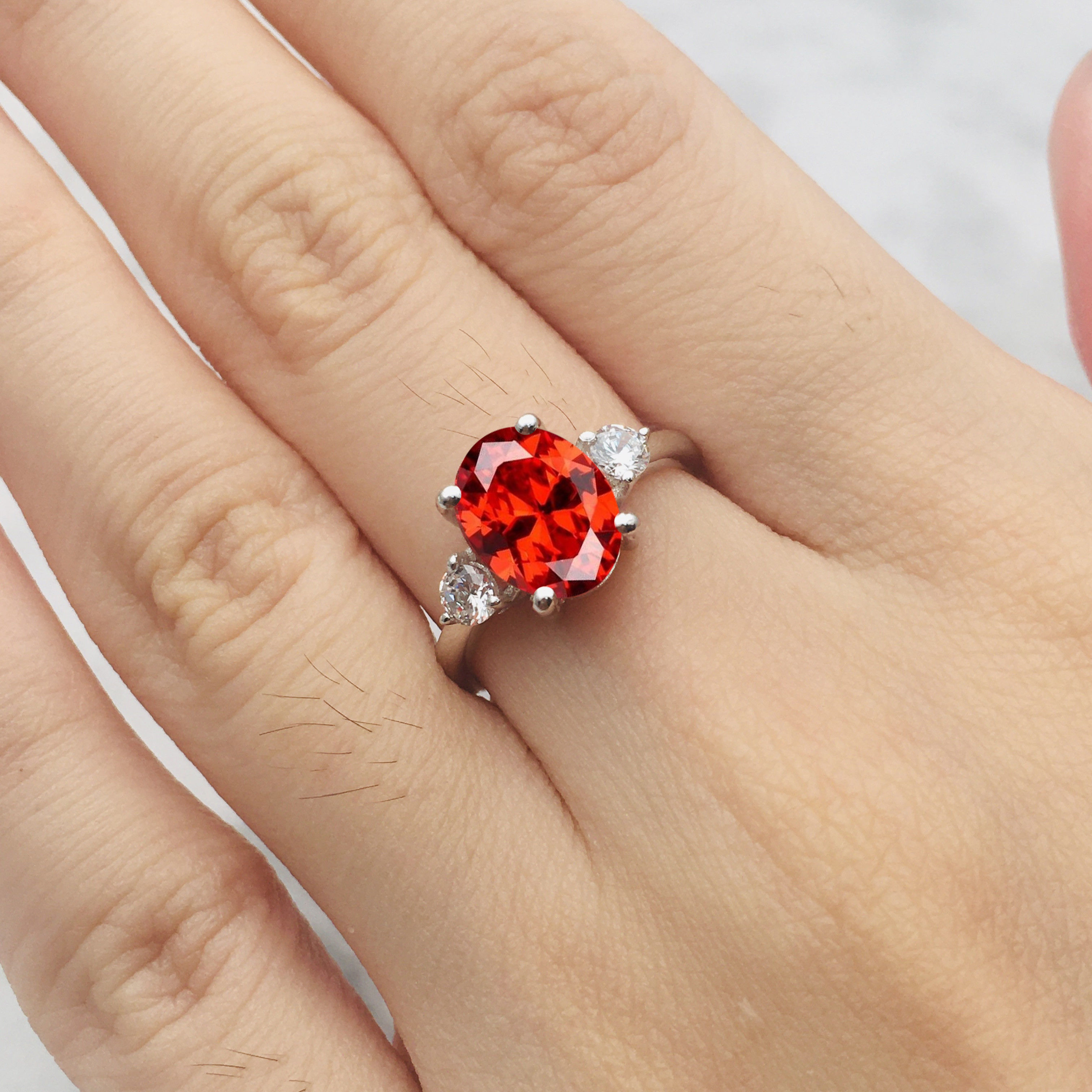 3DM Format Three stone engagement ring for her 3D print model_3