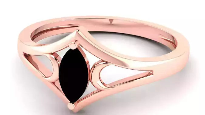 3DM Format Marquise cut engagement ring