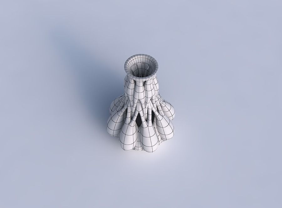 Vase with medium intertwining lines tapered 2 3D print model_6