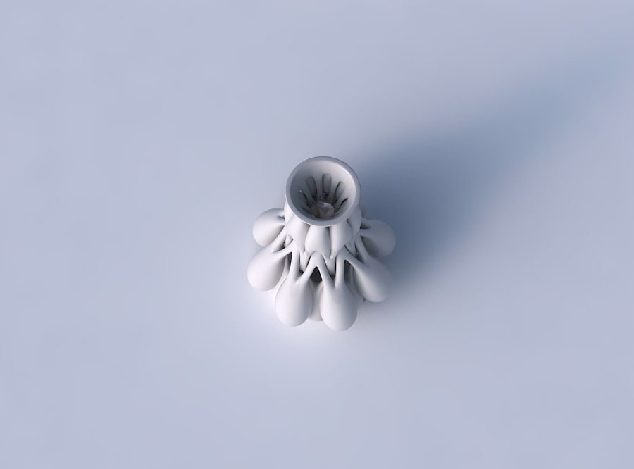 Vase with medium intertwining lines tapered 2 3D print model_2